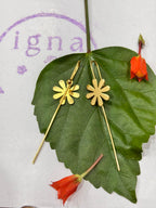 SEAN - GOLDEN SINGLE FLOWER EAR CUFFS