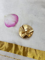 ARSU- MATT GOLD WRINKLED CIRCLE RING