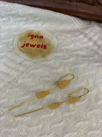 SARAH - GOLDEN HAMMERED REVERSE CONE EARCUFFS