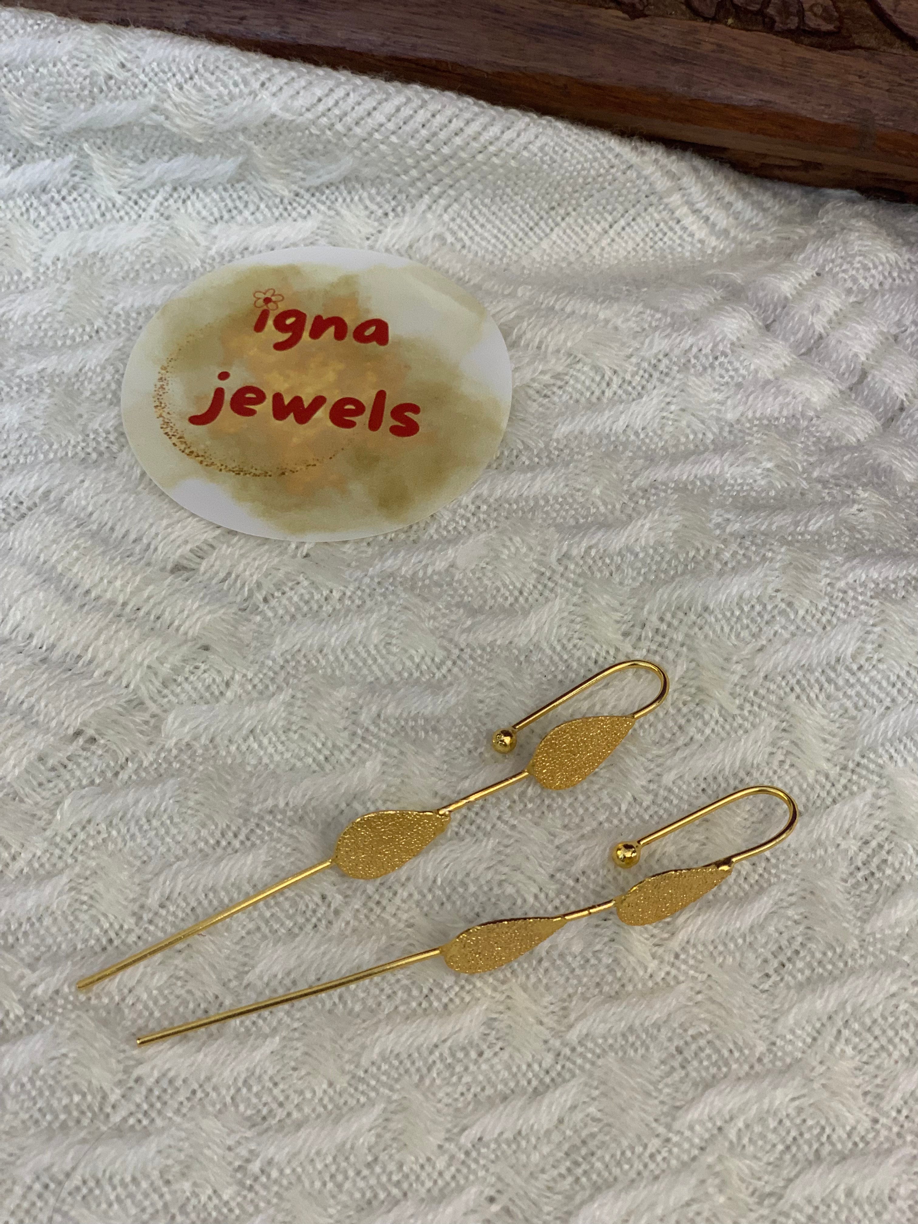 SARAH - GOLDEN HAMMERED REVERSE CONE EARCUFFS