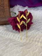 REENI - GOLDEN LEAF PATTERN EARCUFFS