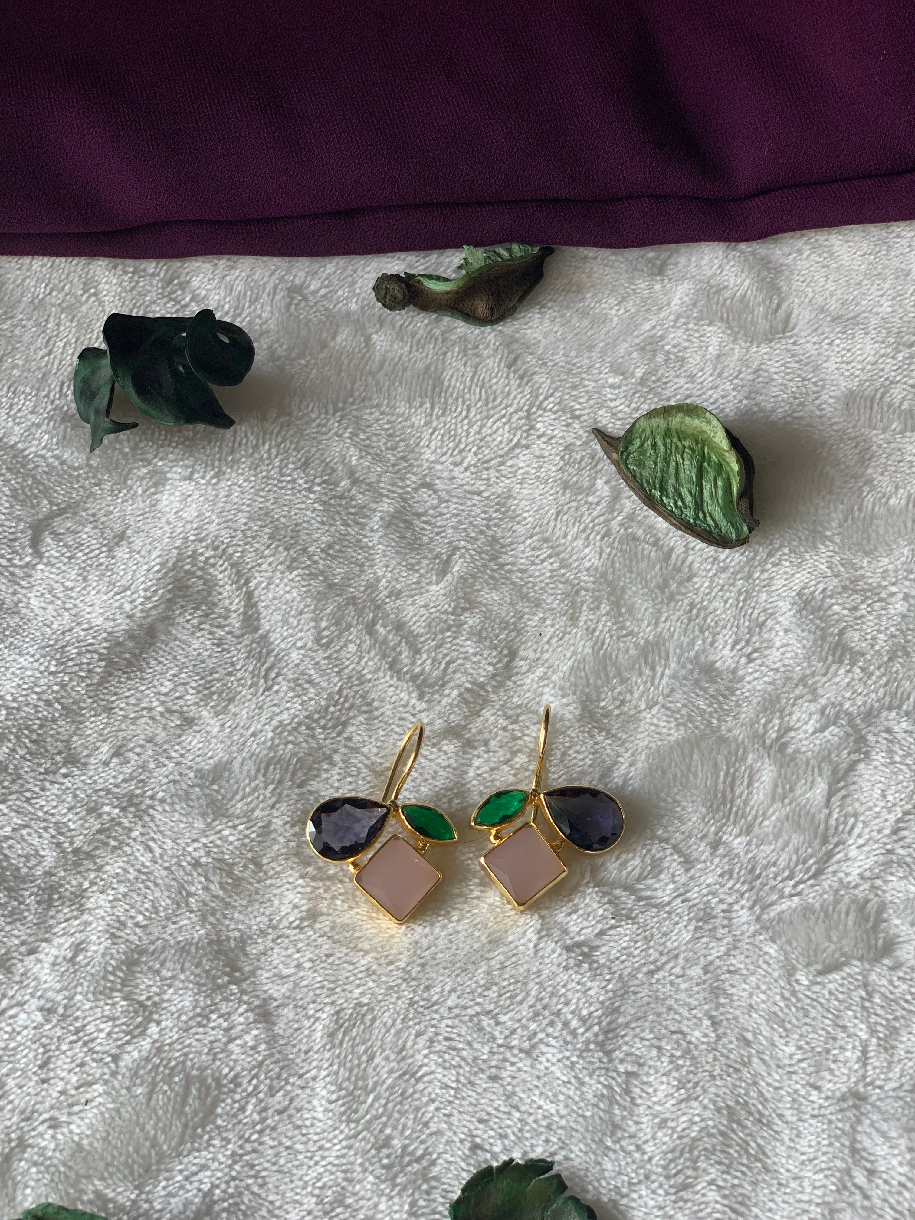 AARNA- Multicolour multistone earrings